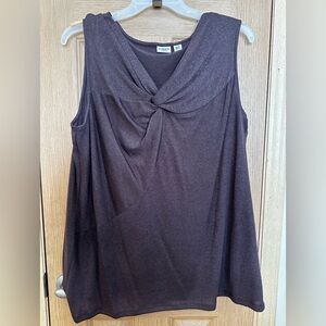 Cato Women's Twist Front Sleeveless Sparkle Top - SZ 22/24